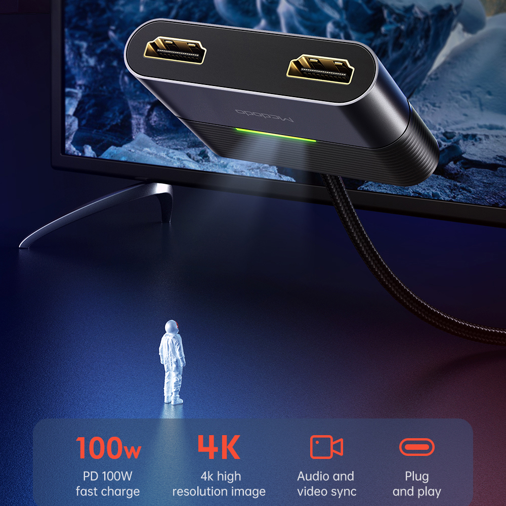 هاب 3 پورت USB-C مک دودو مدل HU739