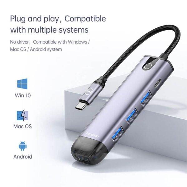 هاب 5 پورت USB-C مک دودو مدل HU-7750