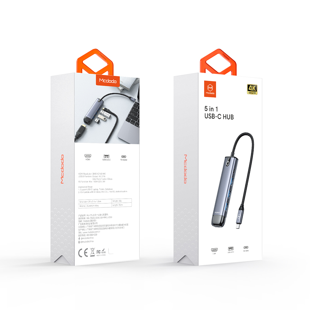 هاب 5 پورت USB-C مک دودو مدل MC5IN14K