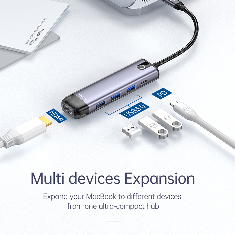 هاب 5 پورت USB-C مک دودو مدل MC5IN14K