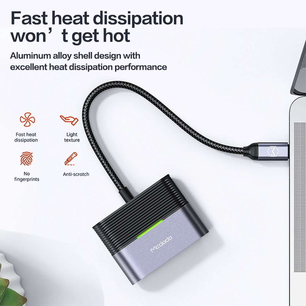 هاب 3 پورت USB-C مک دودو مدل HU739