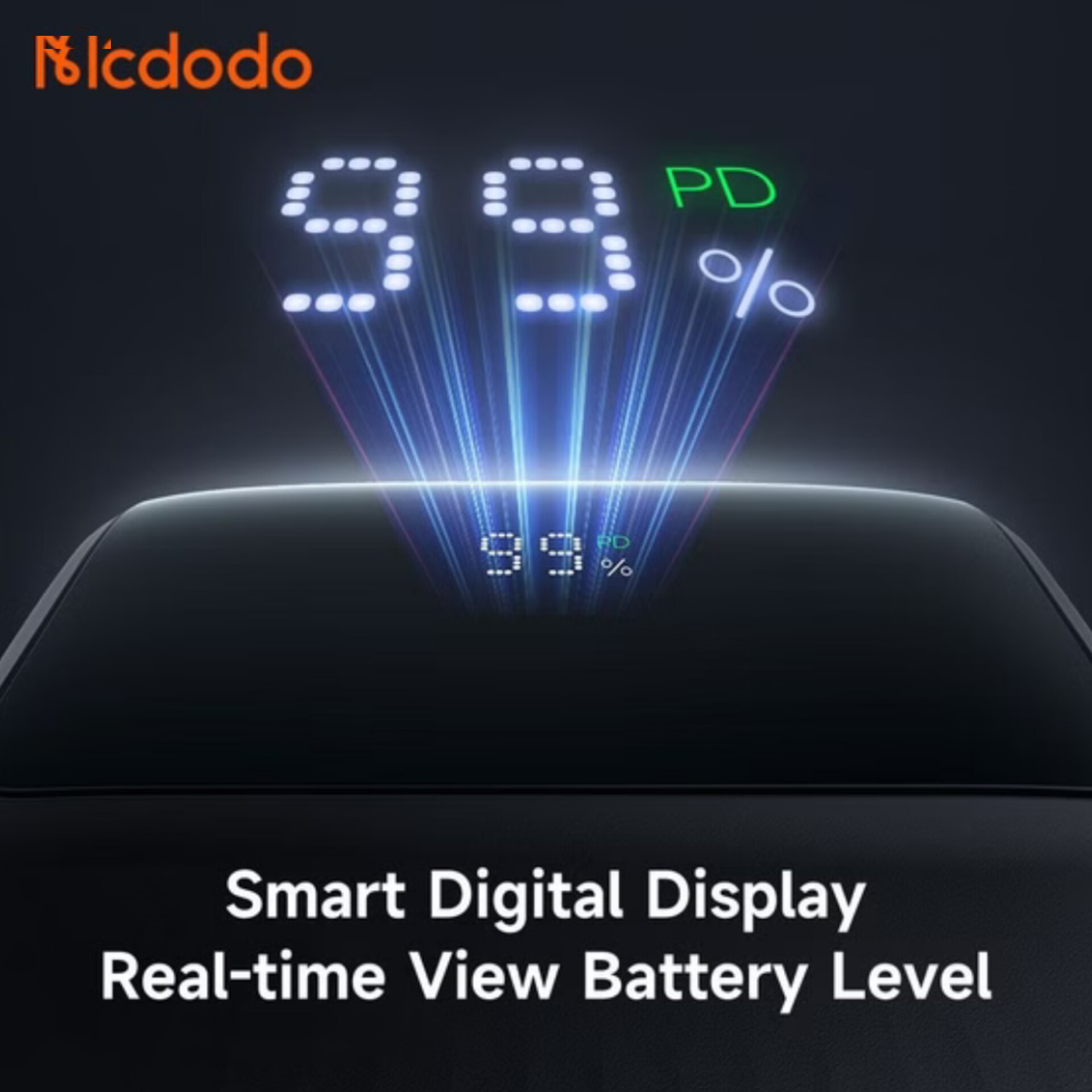 پاور بانک مک دودو مدلDigital Display 33w ظرفیت 10000 میلی آمپر ساعت