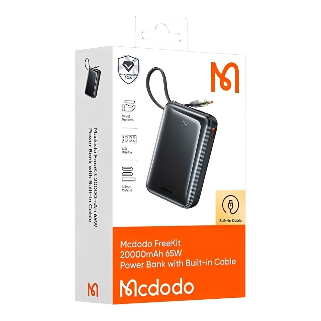 پاوربانک مک دودو مدل MC-6370 65W ظرفیت 20000 میلی آمپر ساعت