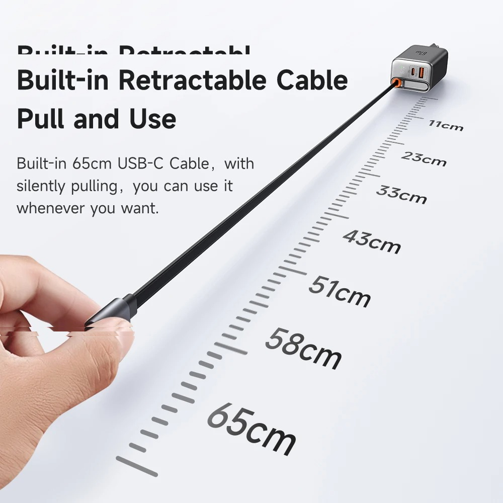 شارژر دیواری 67 وات مک دودو مدل CH-4100 به همراه کابل متصل به بدنه USB-C