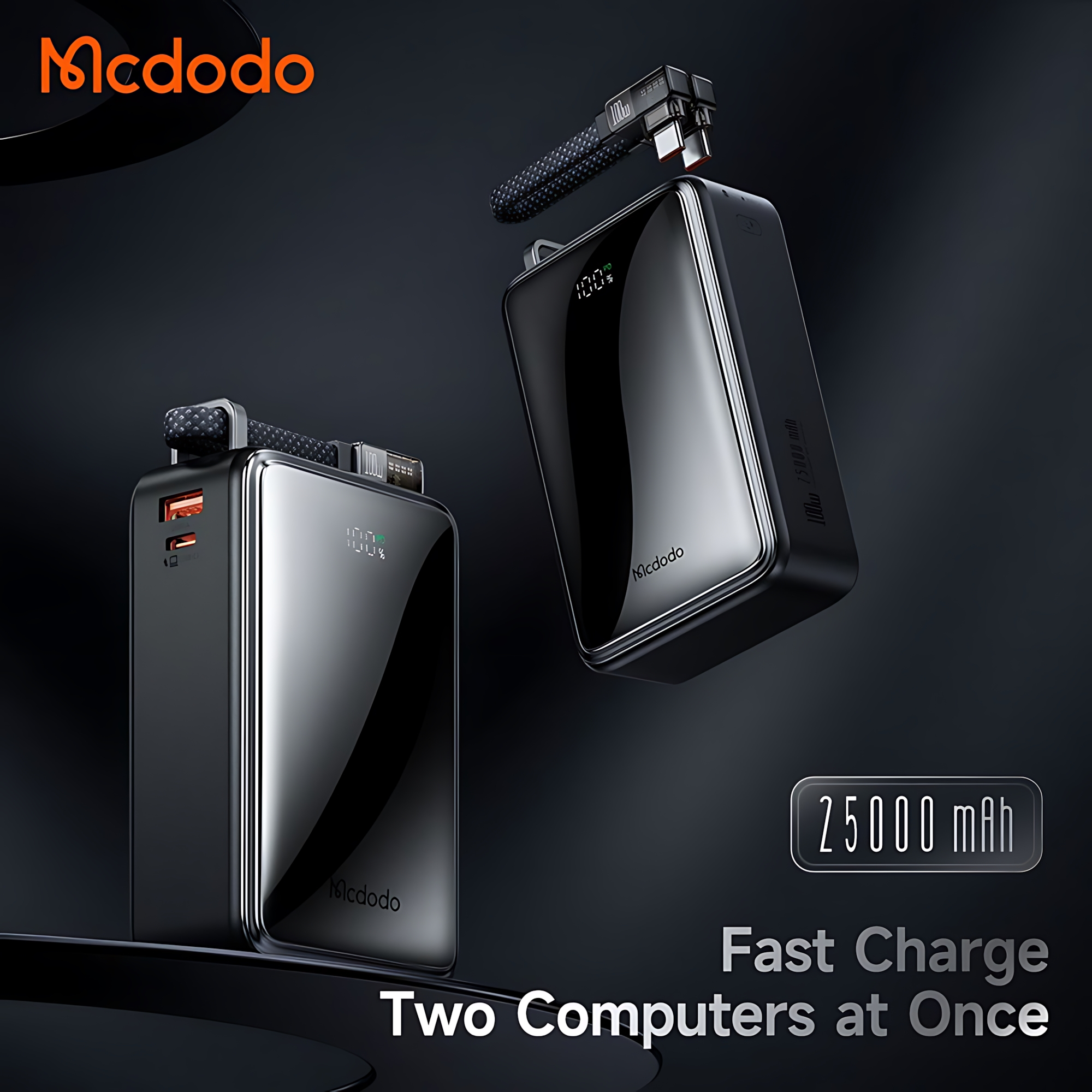 پاوربانک مک دودو مدل MC-056 ظرفیت 25000 میلی آمپر ساعت
