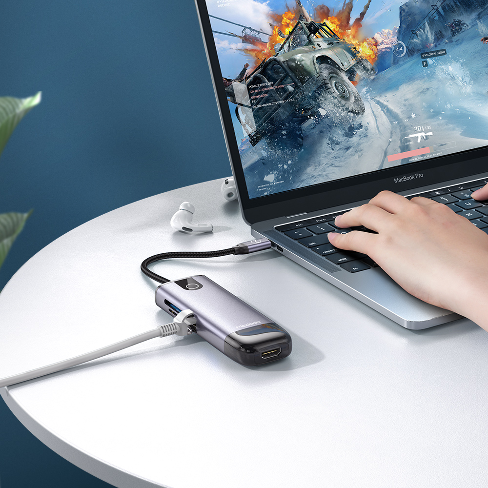 هاب 8 پورت USB-C مک دودو مدل MC-HU-7730