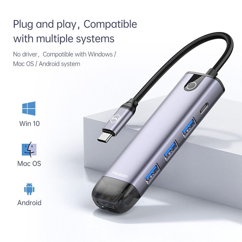 هاب 5 پورت USB-C مک دودو مدل MC5IN14K