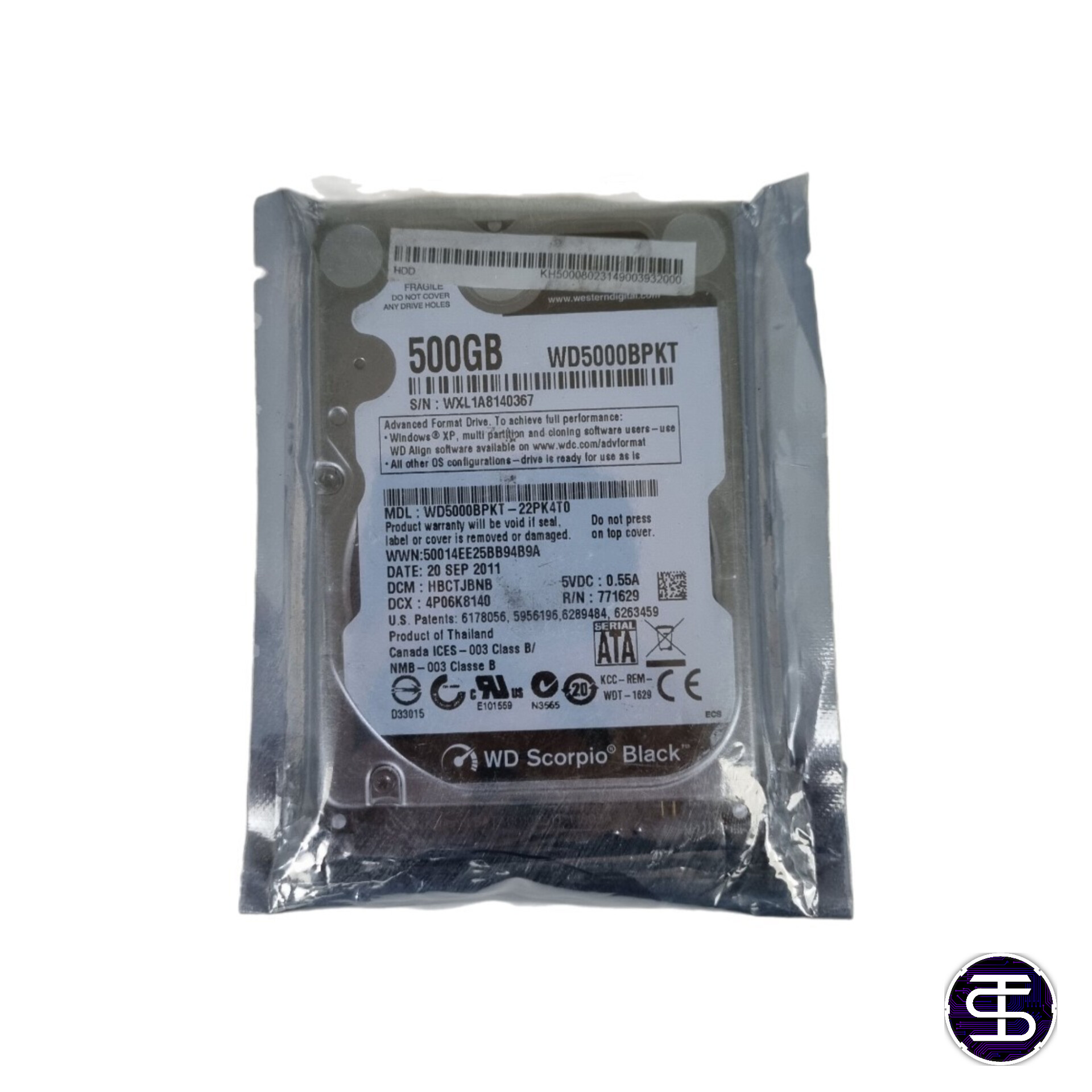 هارد دیسک وسترن دیجیتال مدل WD500LPLX ظرفیت 500 گیگابایت