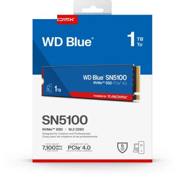 اس اس دی اینترنال PCIe Gen4 x4 وسترن دیجیتال مدل SN5100 ظرفیت 1 ترابایت